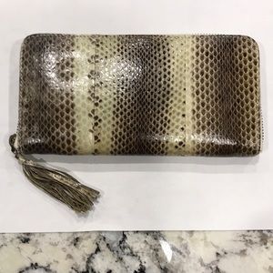 Genuine snakeskin multi-wallet/clutch